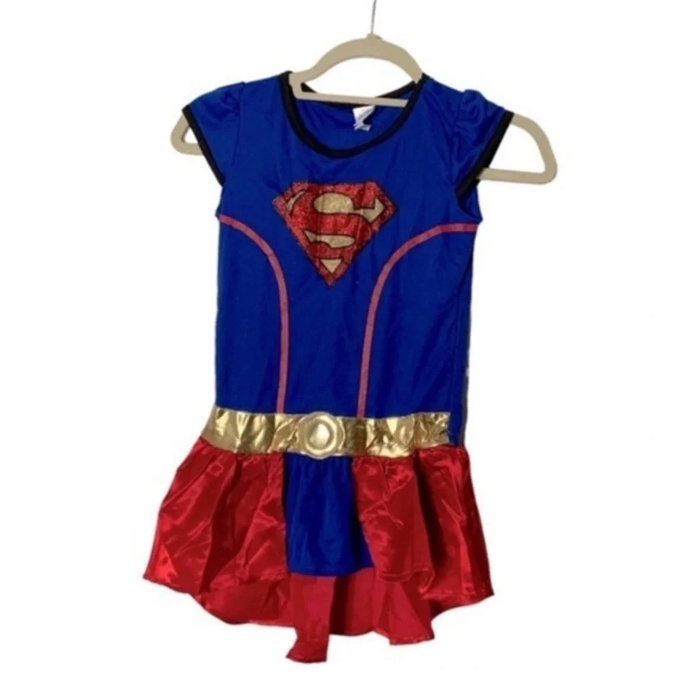 Halloween costume Children’s s/m‎ DC comics Superman supergirl tunic top cosplay